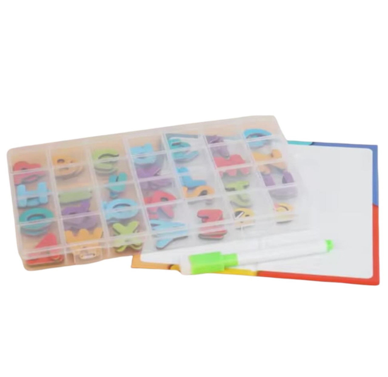 Joc educational cu tabla magnetica - Alfabetar cu litere mici si mari, 130 piese - 1 | YEO