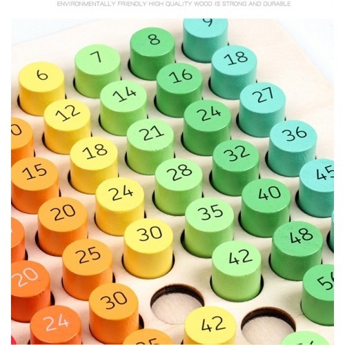 Joc educativ Tabla Inmultirii Round 3D, Din Lemn - 4 | YEO