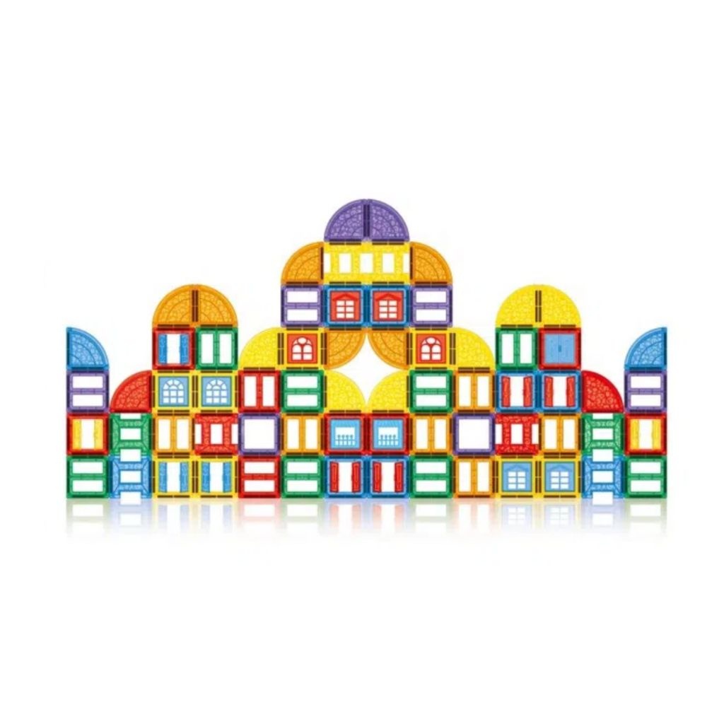 Joc STEM de constructie Magnet Blocks, cu 100 piese magnetice - 2 | YEO