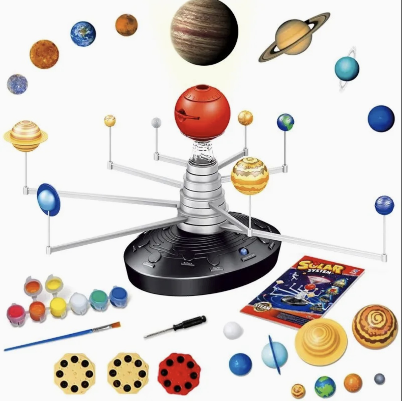 Kit educational STEM – Sistemul Solar cu Proiector, Sunete si Pictura DIY