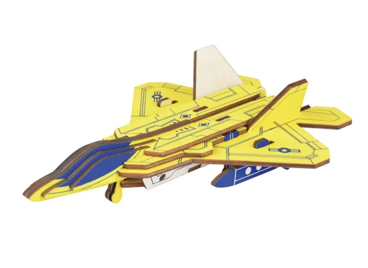 Macheta 3D din lemn Avion de lupta, 23 piese