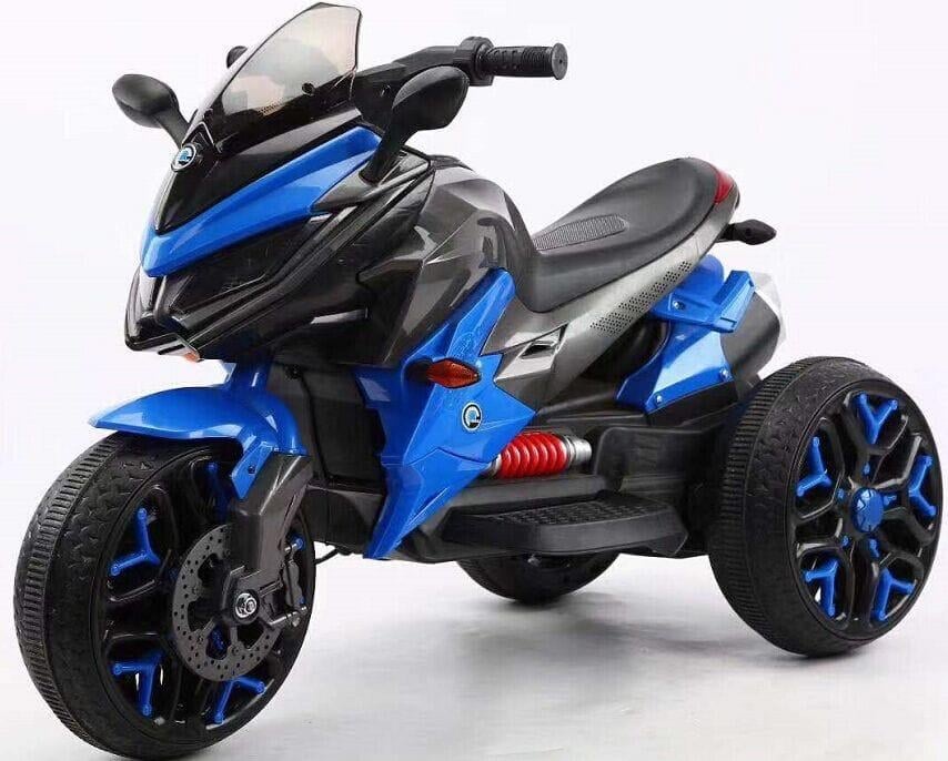 Motocicleta electrica pentru copii, doua motoare, acumulator 12V, cu muzica si lumini, 8008 albastru - 1 | YEO