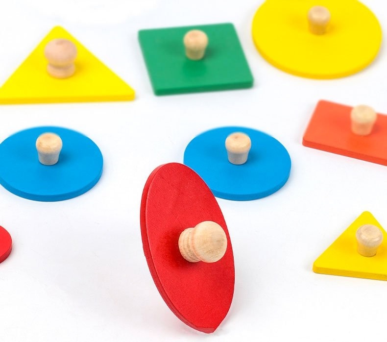 Puzzle Incastru de Mari Dimensiuni, cu 5 Forme Geometrice - 2 | YEO