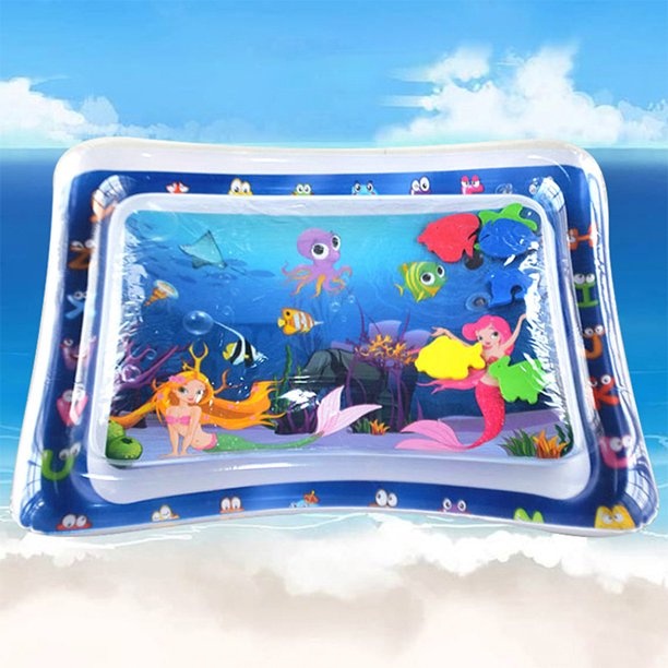 Saltea cu apa pentru bebelusi 70 x 50 cm - sirenele si animalele marine - 1 | YEO