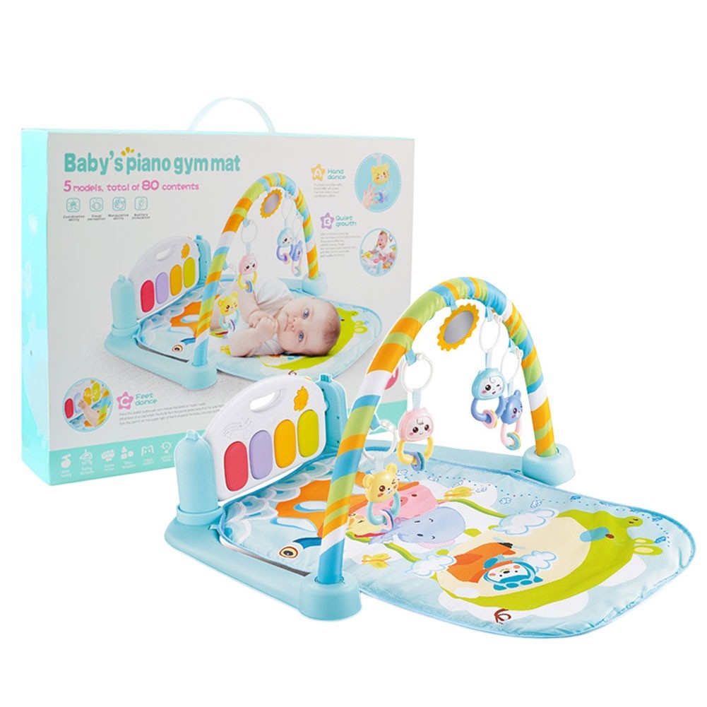 Saltea interactiva pentru gimnastica bebelusilor cu pian, vernil - Krista® - 2 | YEO