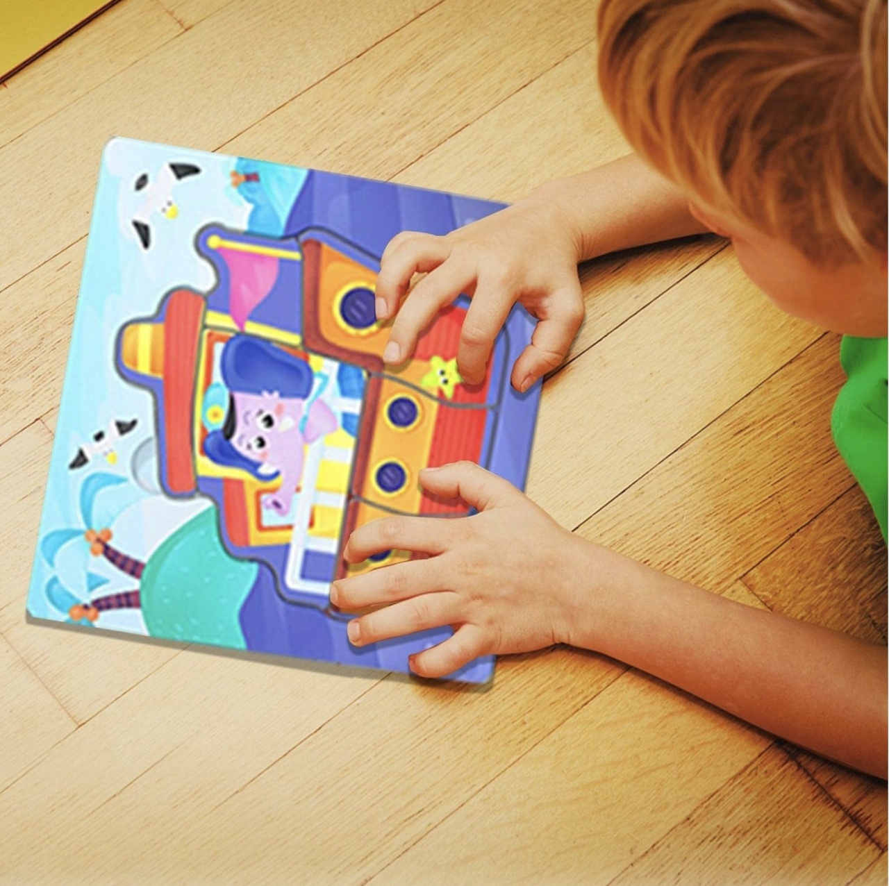 Set 6 Puzzle incastru cu cate 4 piese, Masini - 4 | YEO