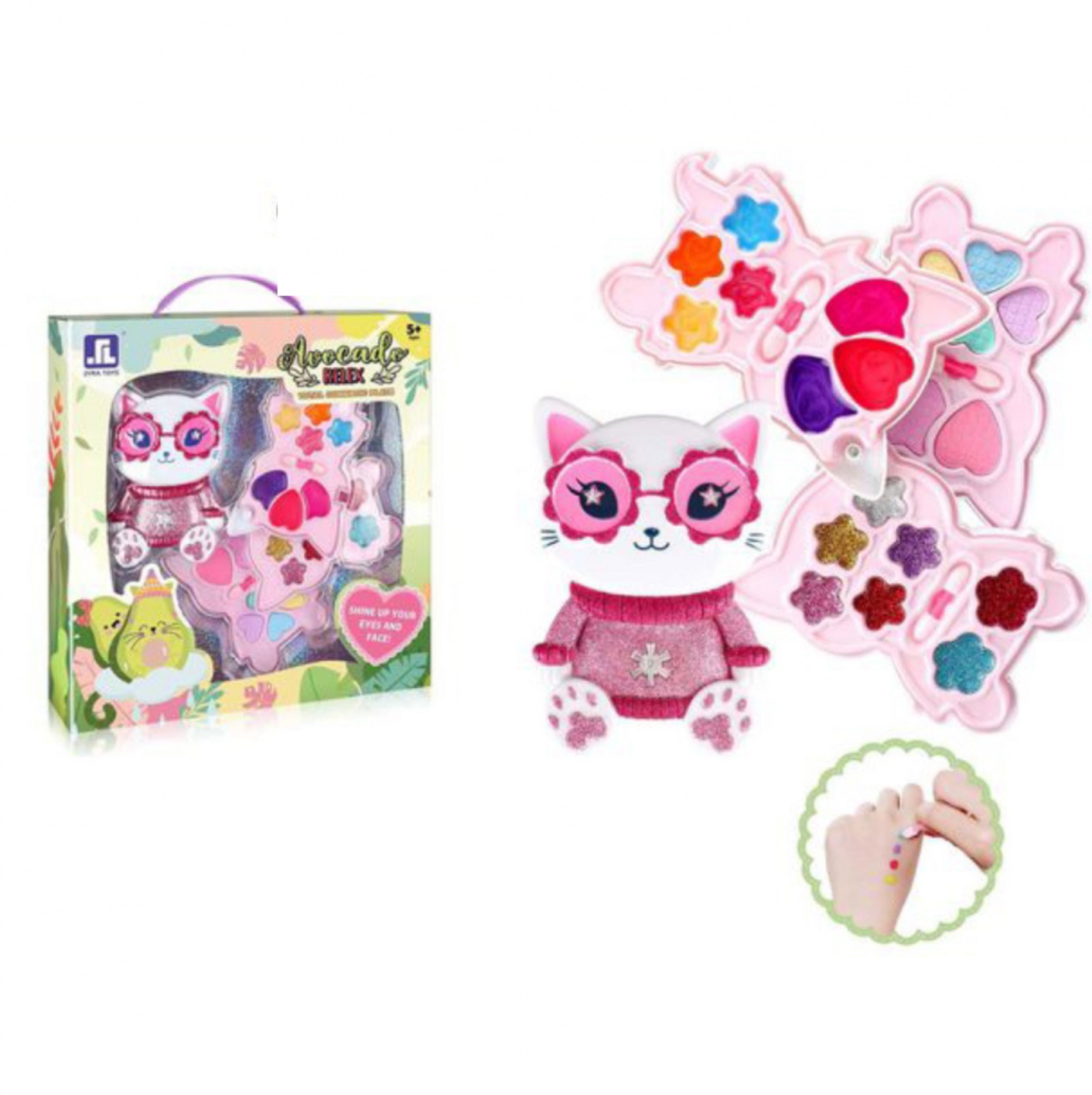 Set paleta de machiaj pentru copii, model Pisicuta - 1 | YEO