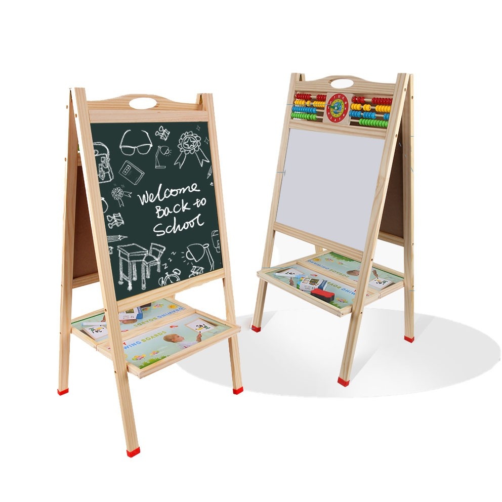 Tabla Sevalet, Cu Doua Fete, cu abac si ceas, D002, 90 cm, din lemn