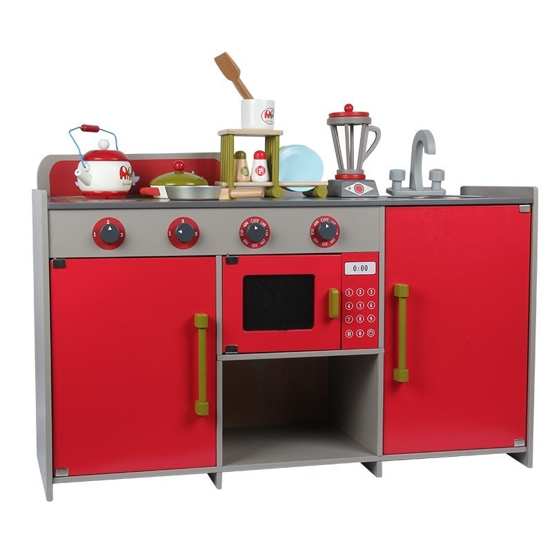 Bucatarie completa din lemn, Red European Kitchen - 2 | YEO