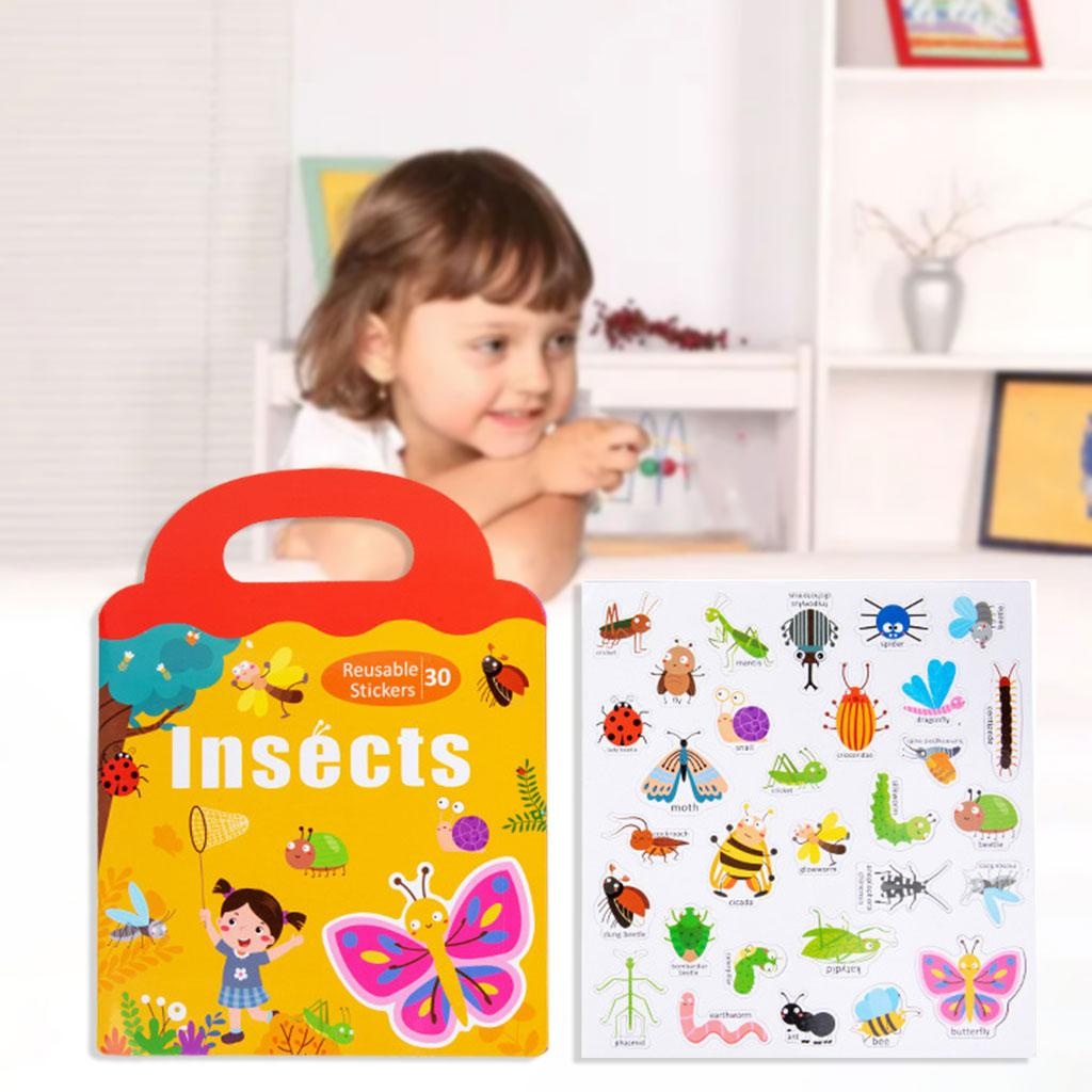 Carte magnetica cu 30 stickere reutilizabile, Insectele benefice si daunatoare - 2 | YEO