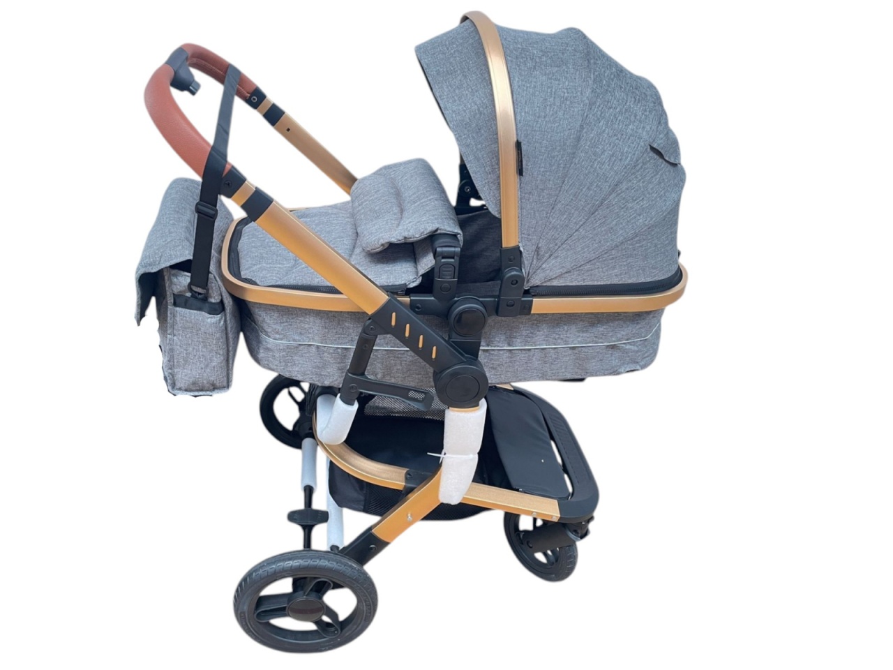 Carucior 2 in 1cu maner reversibil, transformabil landou-sport, 518 Gri - 3 | YEO