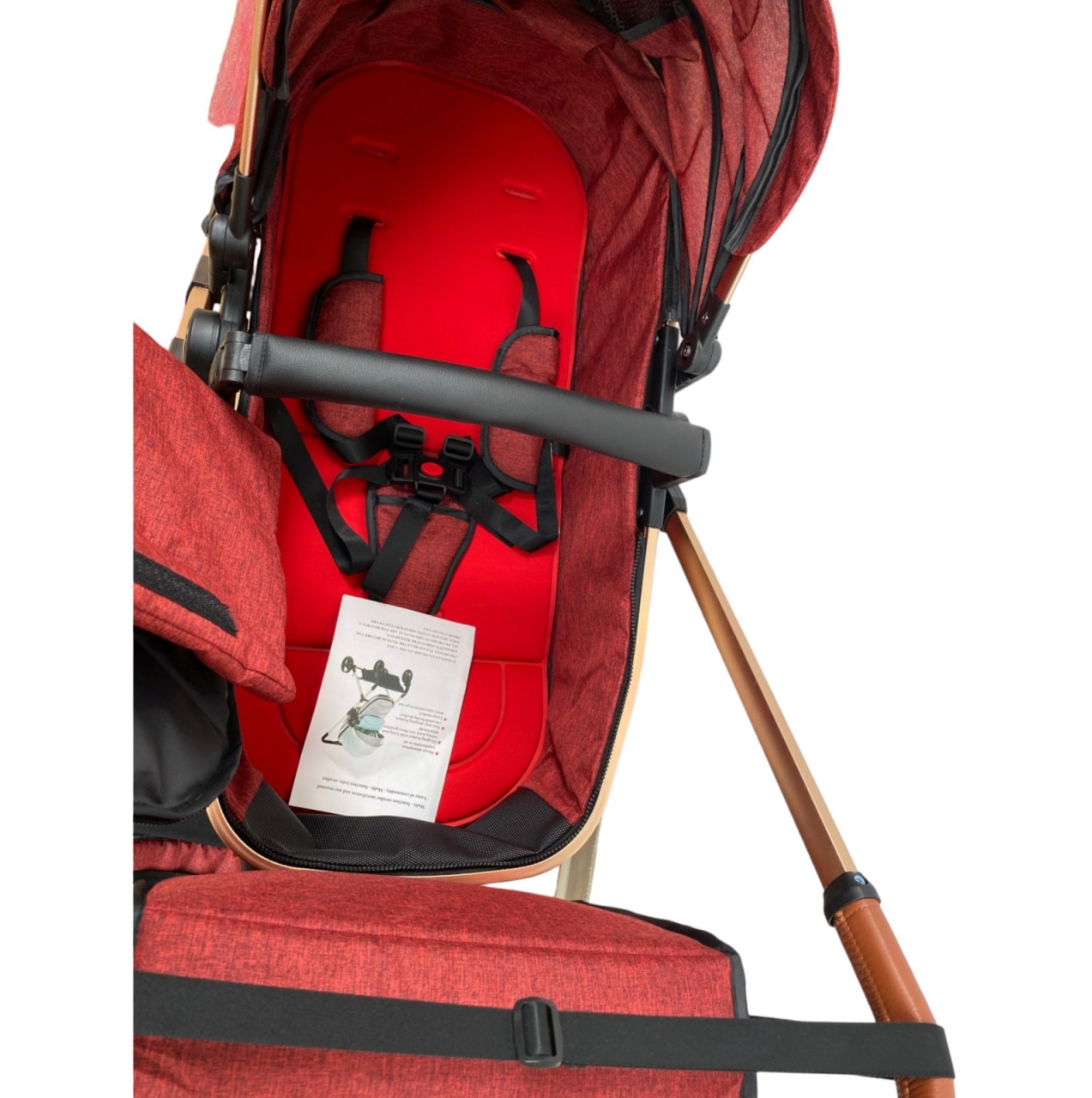 Carucior 3 in 1 transformabil landou-sport, scoica 508P Rosu - 3 | YEO