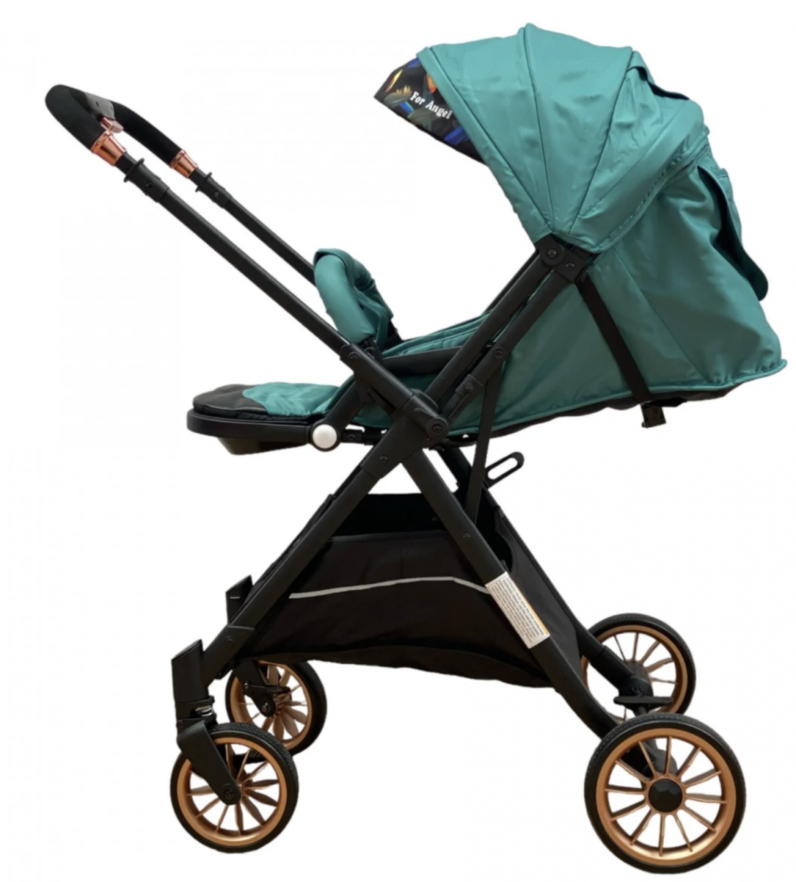 Carucior sport, cu maner reversibil, pliabil si troler, T700 For Angel, Verde - 1 | YEO