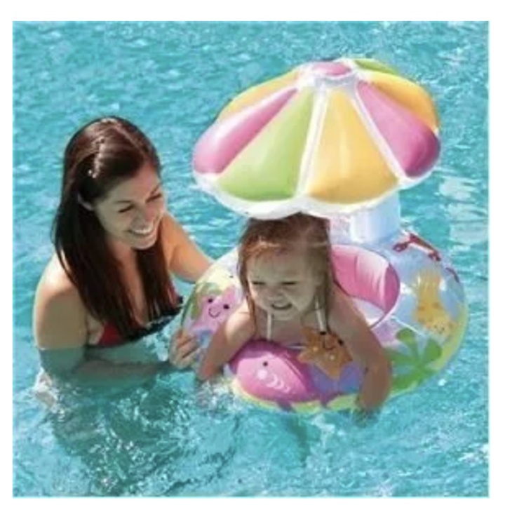 Colac Bebe pentru Inot, Cu Protectie Solara Stea de mare, roz - 1 | YEO