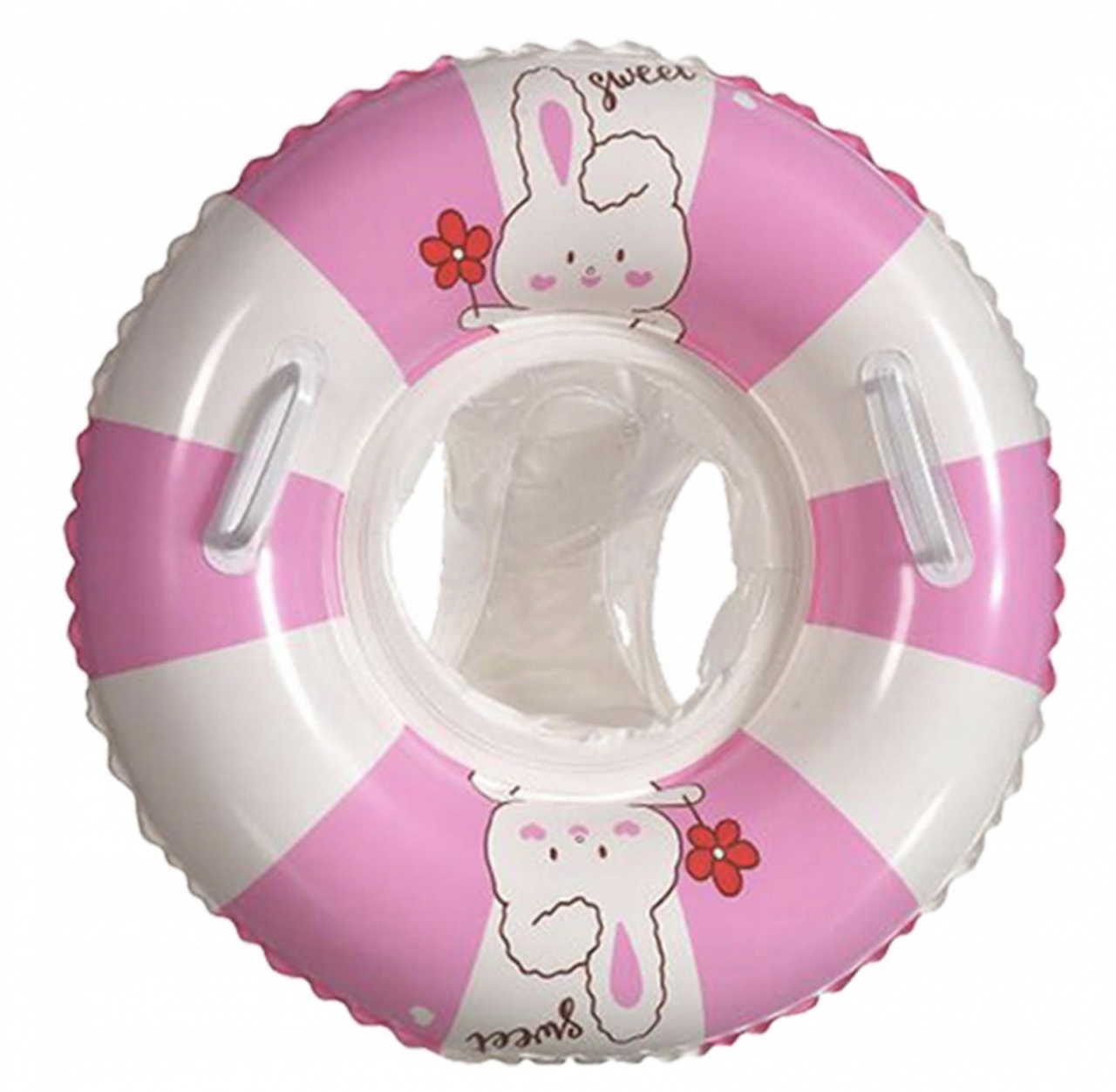 Colac Gonflabil pentru Copii cu Scaunel Interior – Summer, Model Roz cu Alb