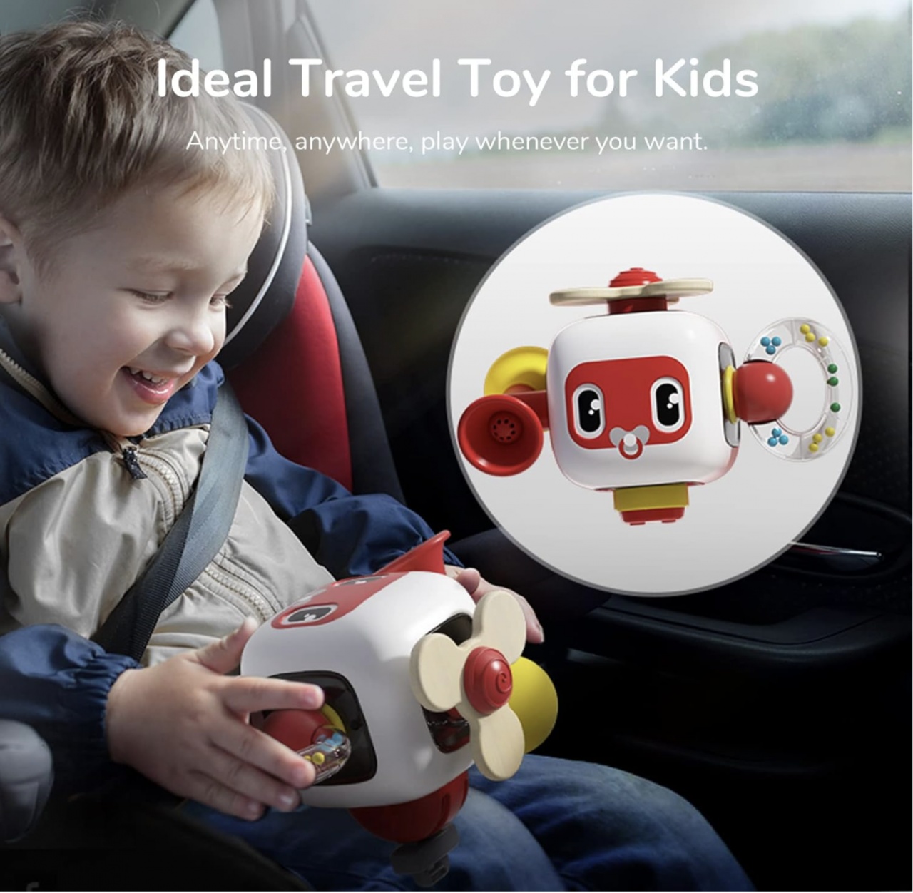 Joc Cub Busy Board cu claxon, multifunctional, 6 in 1 tine-l ocupat - 2 | YEO