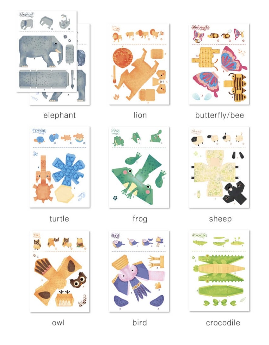Joc de creatie Origami cu 10 animale - 5 | YEO