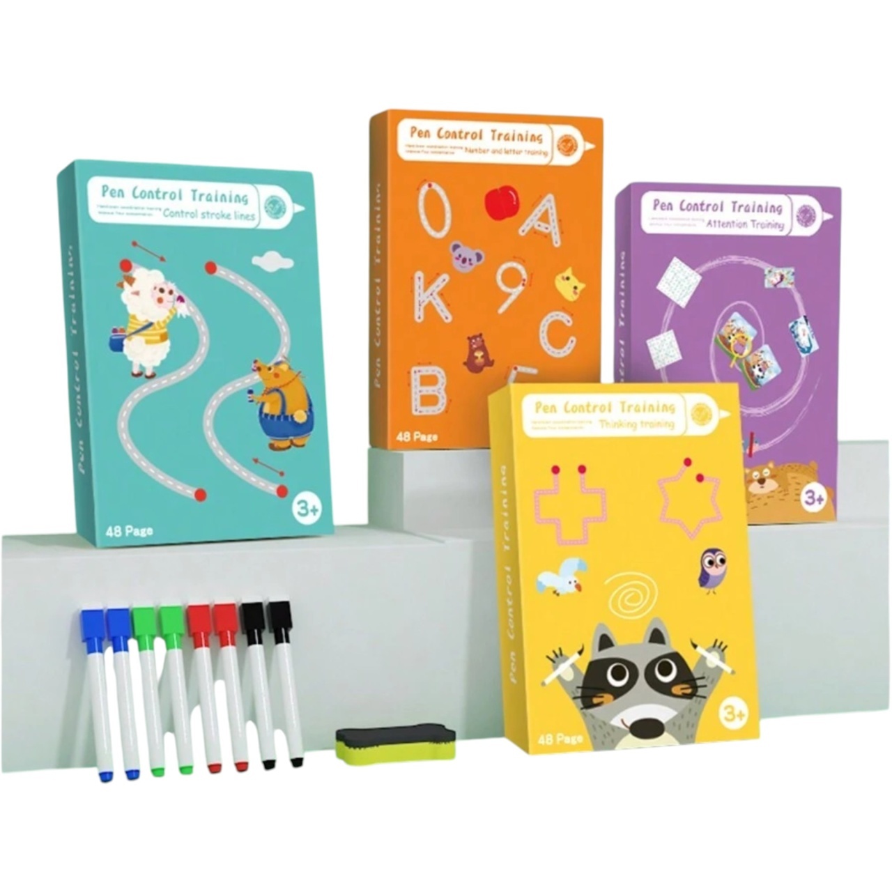 Joc Montessori – Carduri reutilizabile Scrie si sterge