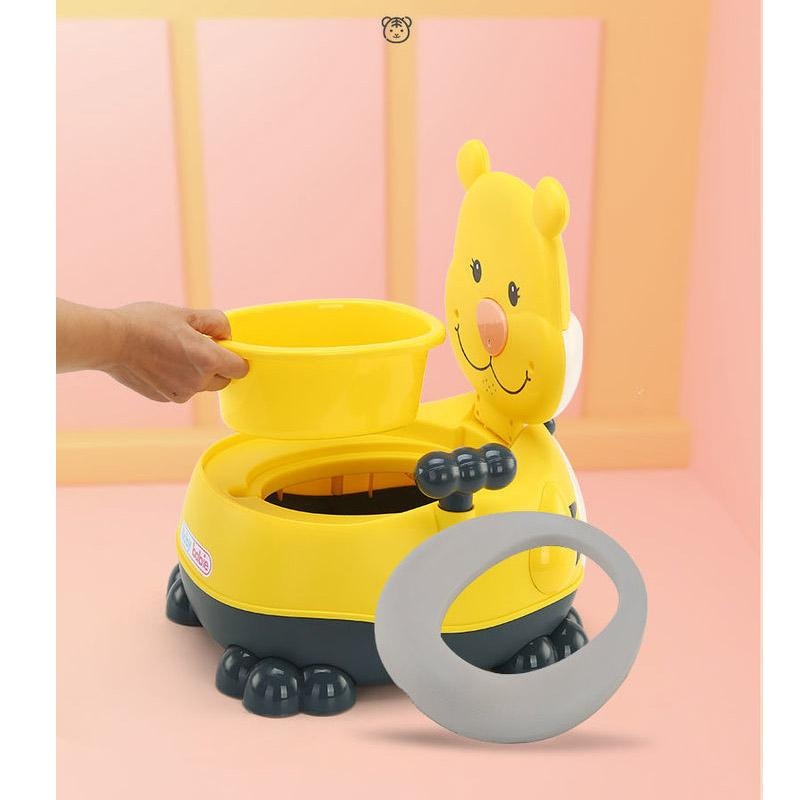 Olita muzicala ergonomica Happy Lion, galben - 1 | YEO