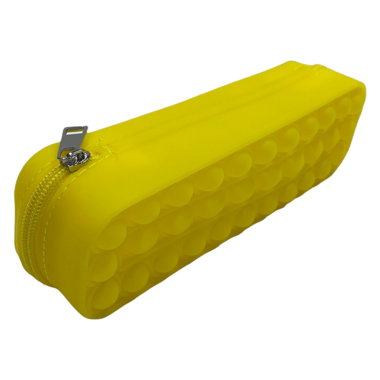 Penar cu fermoar Pop It Inimioare Galben pentru scoala, gradinita, Fidget Toy - 2 | YEO