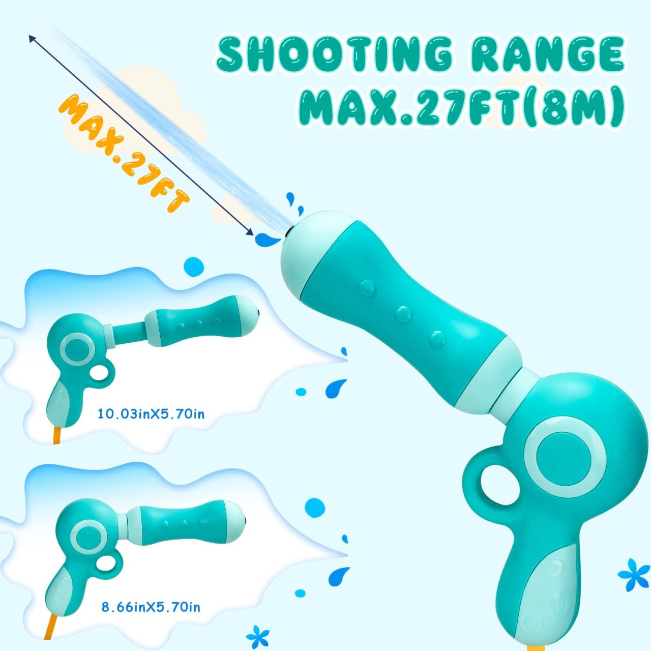 Pistol cu apa cu rezervor ghiozdanel, Elefant - 3 | YEO