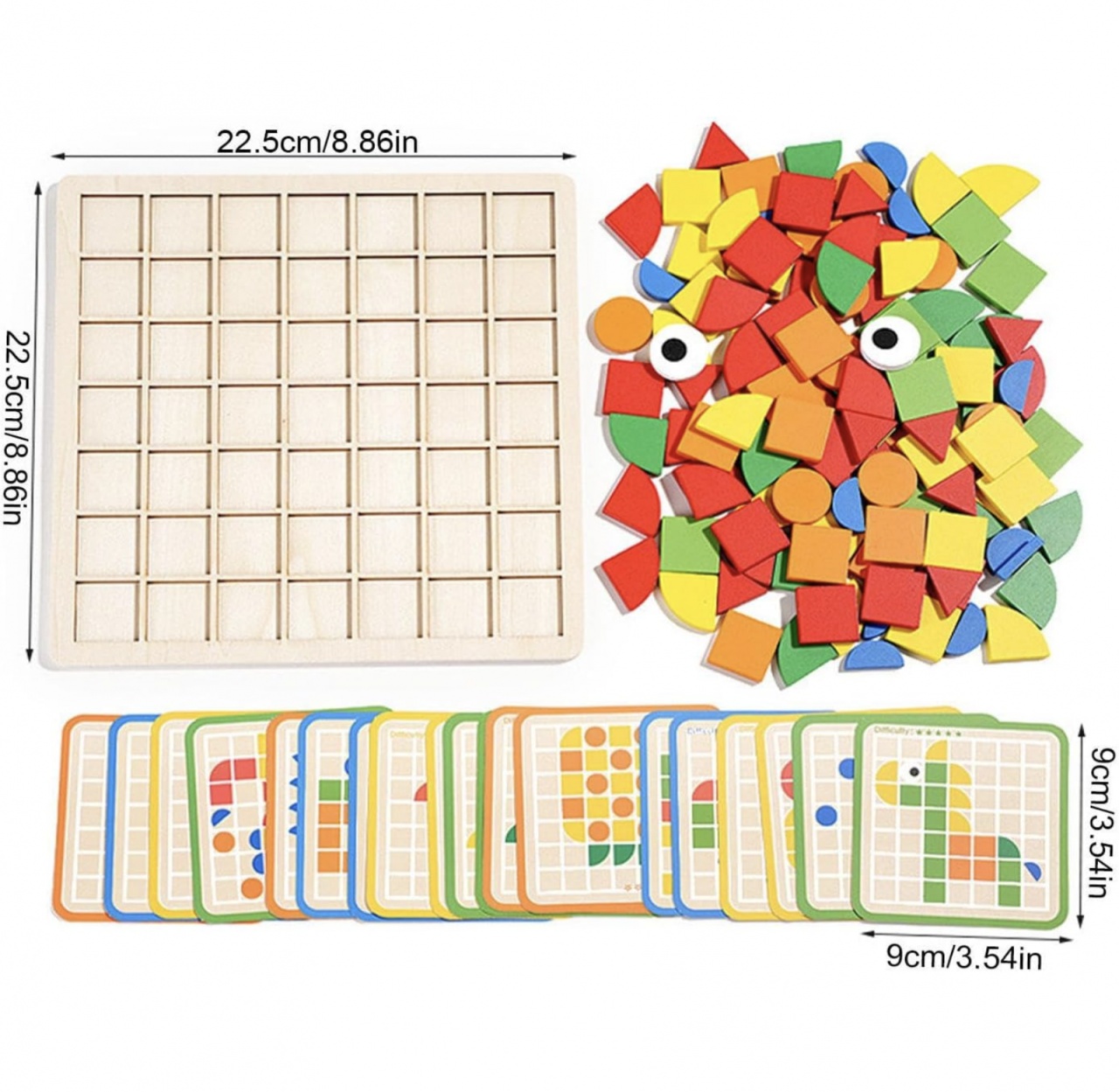 Puzzle mozaic cu piese 3D, cu Animale, 120 piese, din lemn - 3 | YEO