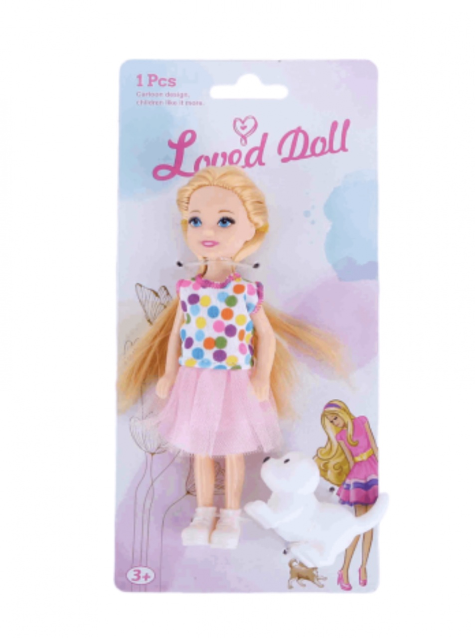 Set 3 papusi cu animal de companie, Lovely Doll - 1 | YEO