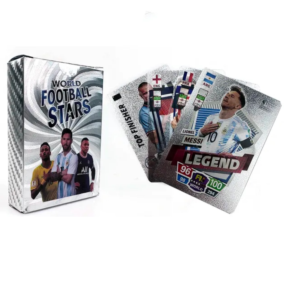 Set 55 cartonase argintii Fotbalisti - World Football Stars - 1 | YEO