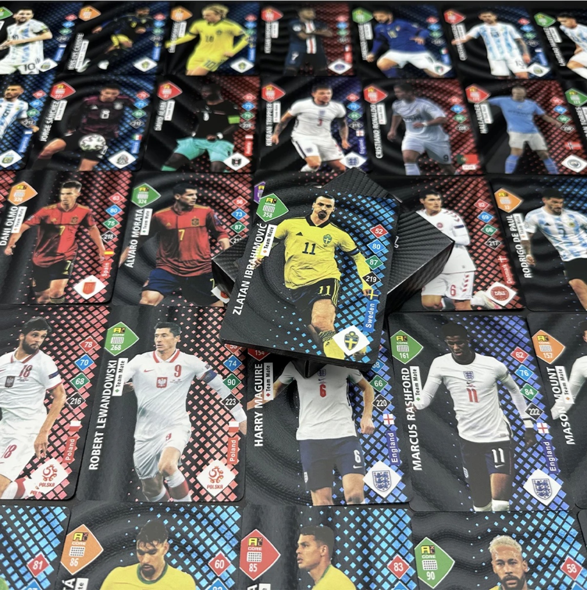 Set 55 cartonase negre Fotbalisti - World Football Stars - 2 | YEO