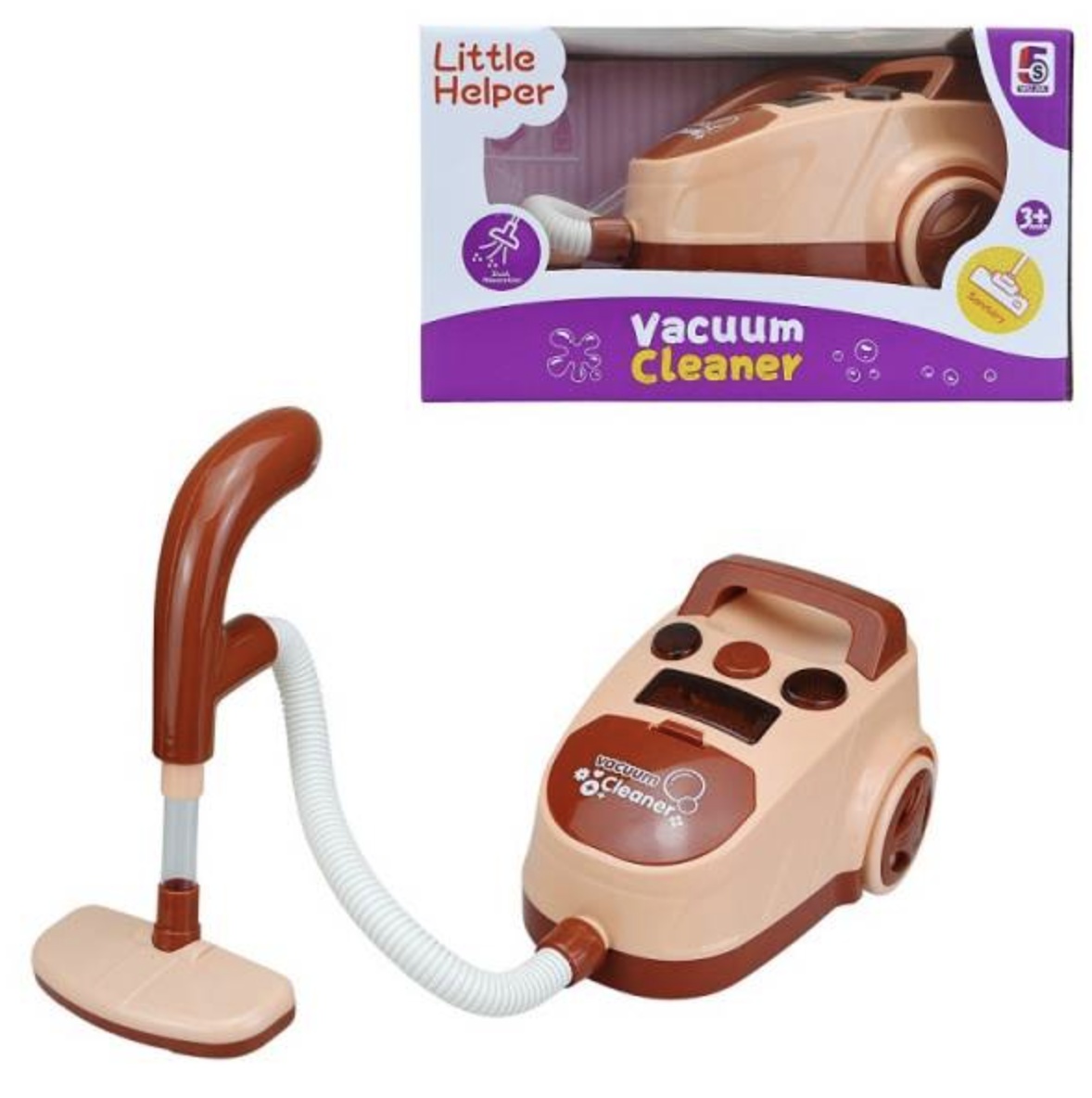 Set Aspirator de jucarie cu pulverizator, crem cu maro - 1 | YEO