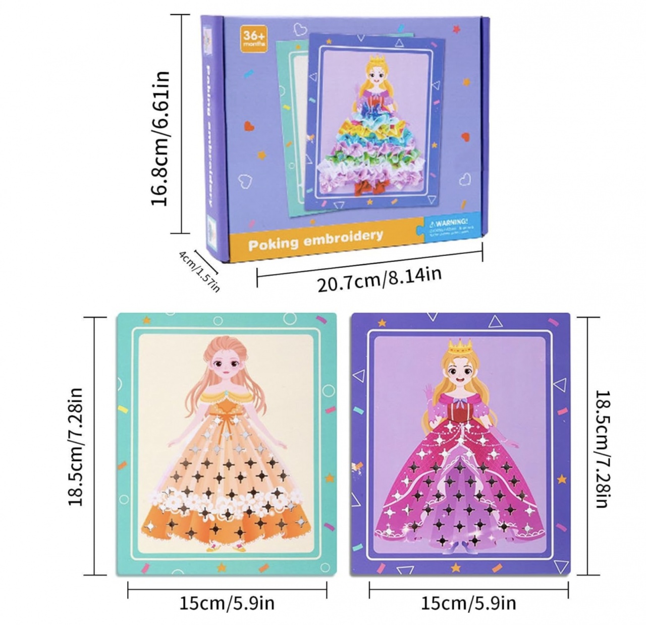 Set creativ si educativ Broderie pe rochia printesei blonde - 3 | YEO