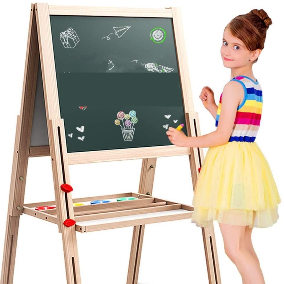 Tabla Jumbo cu Doua Fete, tip sevalet, inaltime reglabila, 148 cm, din lemn - 3 | YEO