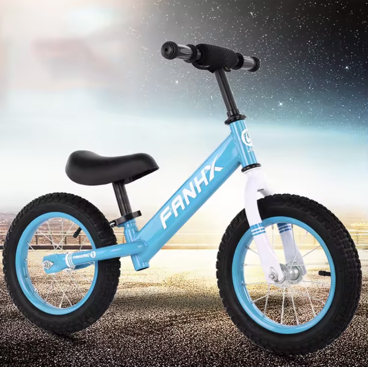 Bicicleta fara pedale pentru echilibru, 12 inch, scaun reglabil B08 ALbastru - 1 | YEO