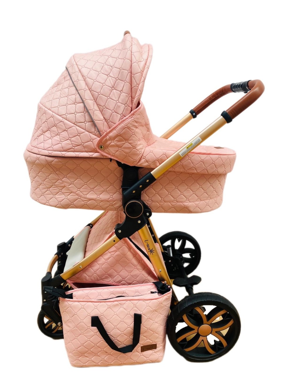 Carucior 3 in 1, 3 piese landou, sport si scoica, T6 - roz - 3 | YEO