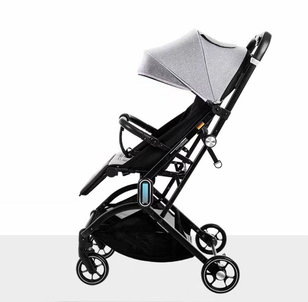 Carucior sport 002L, Gri, L-Sun, cu pliere rapida, suspensii si pozitie de somn