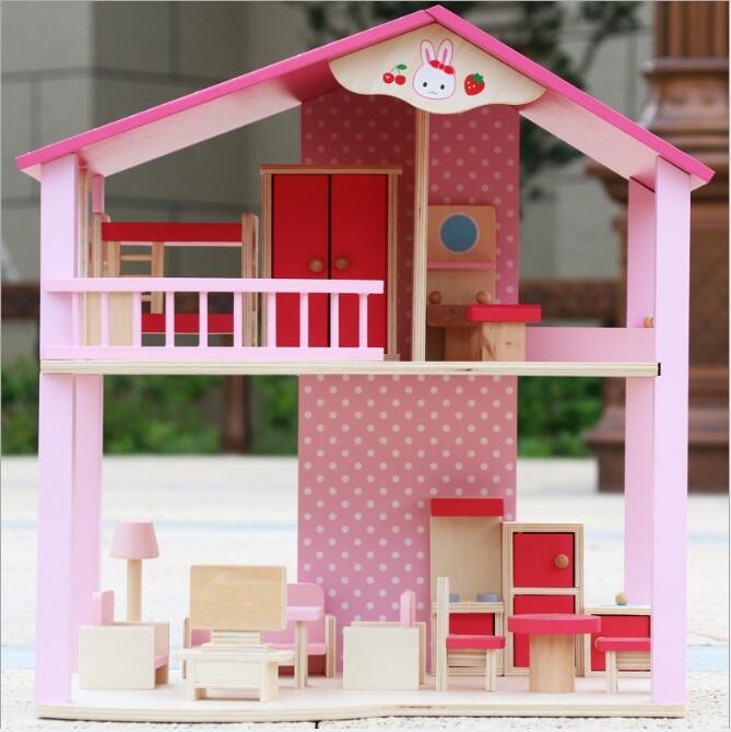 Casuta cu mobilier din lemn pentru papusi RoseMary - 1 | YEO