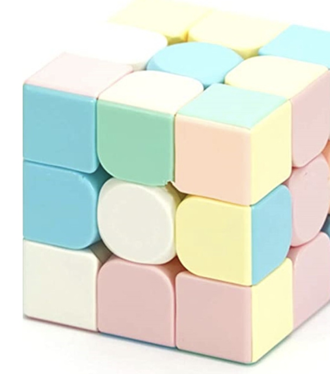Cub mecanic 3x3x3 antistres, multicolor pastel, Moyu, Stickerless, de viteza, Speedcube - 1 | YEO