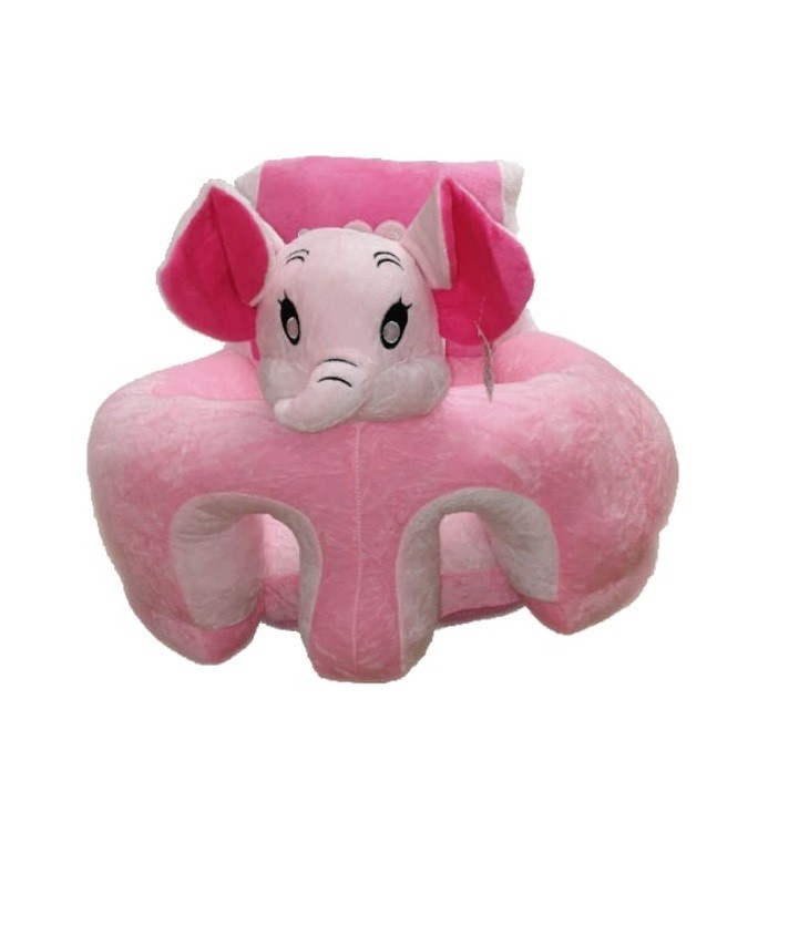 Fotoliu bebe cu perna pe sezut si cu spatar - Elefant roz