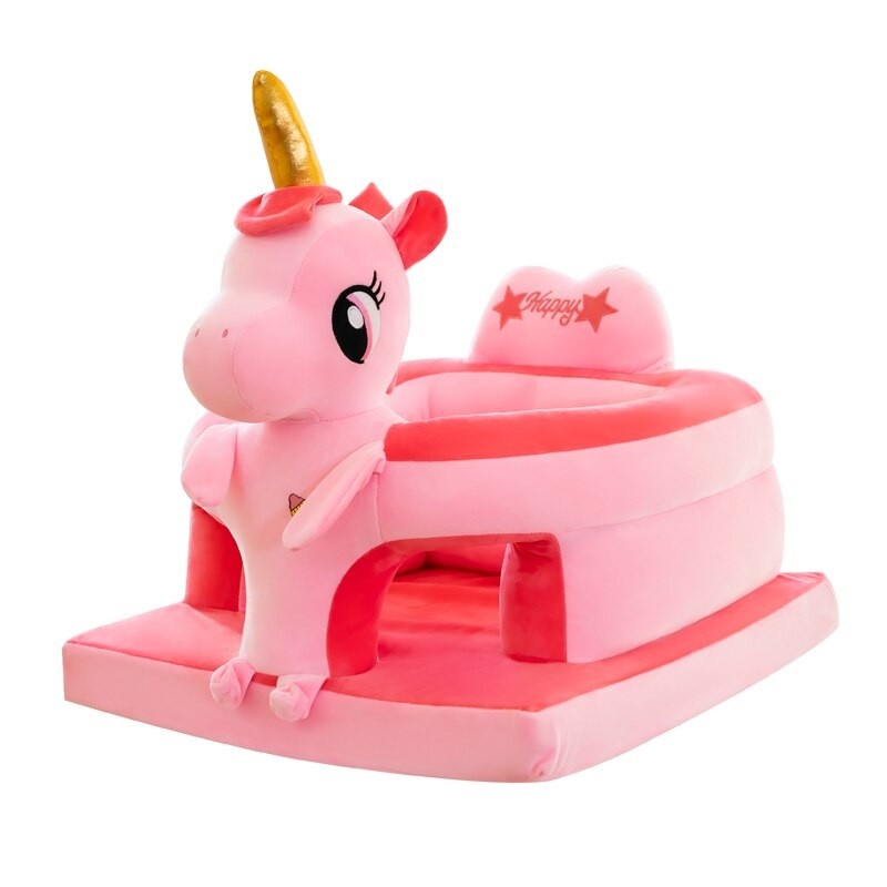 Fotoliu de sustinere bebe, din plus, cu placa de burete - Unicorn roz - 2 | YEO
