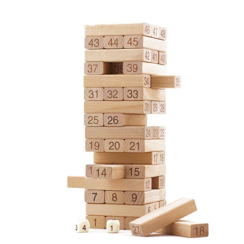 Joc Blocuri Tip Jenga Mare Natur