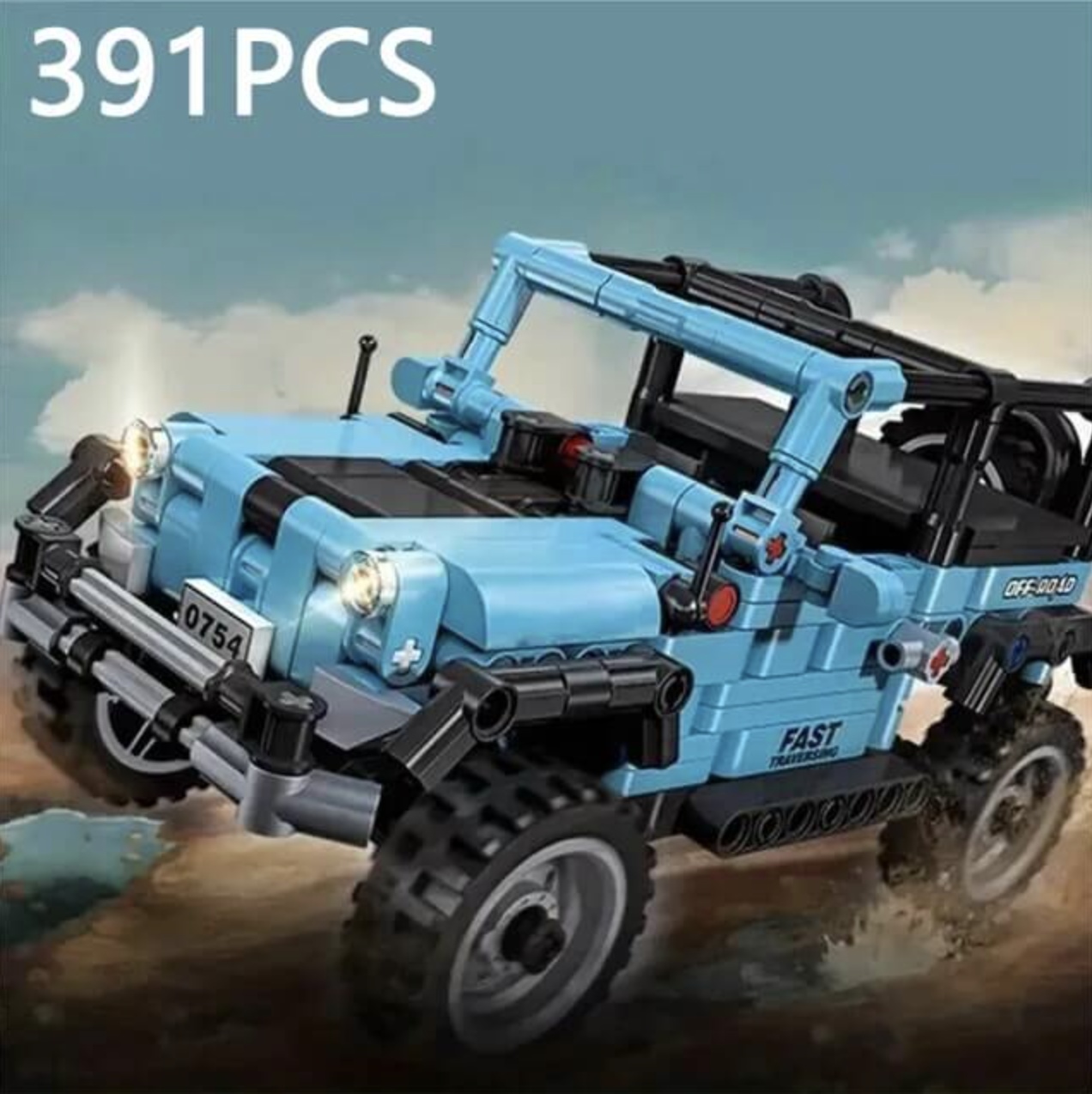 Joc de constructie Masina de offroad albastra 58040, 391 piese - 1 | YEO