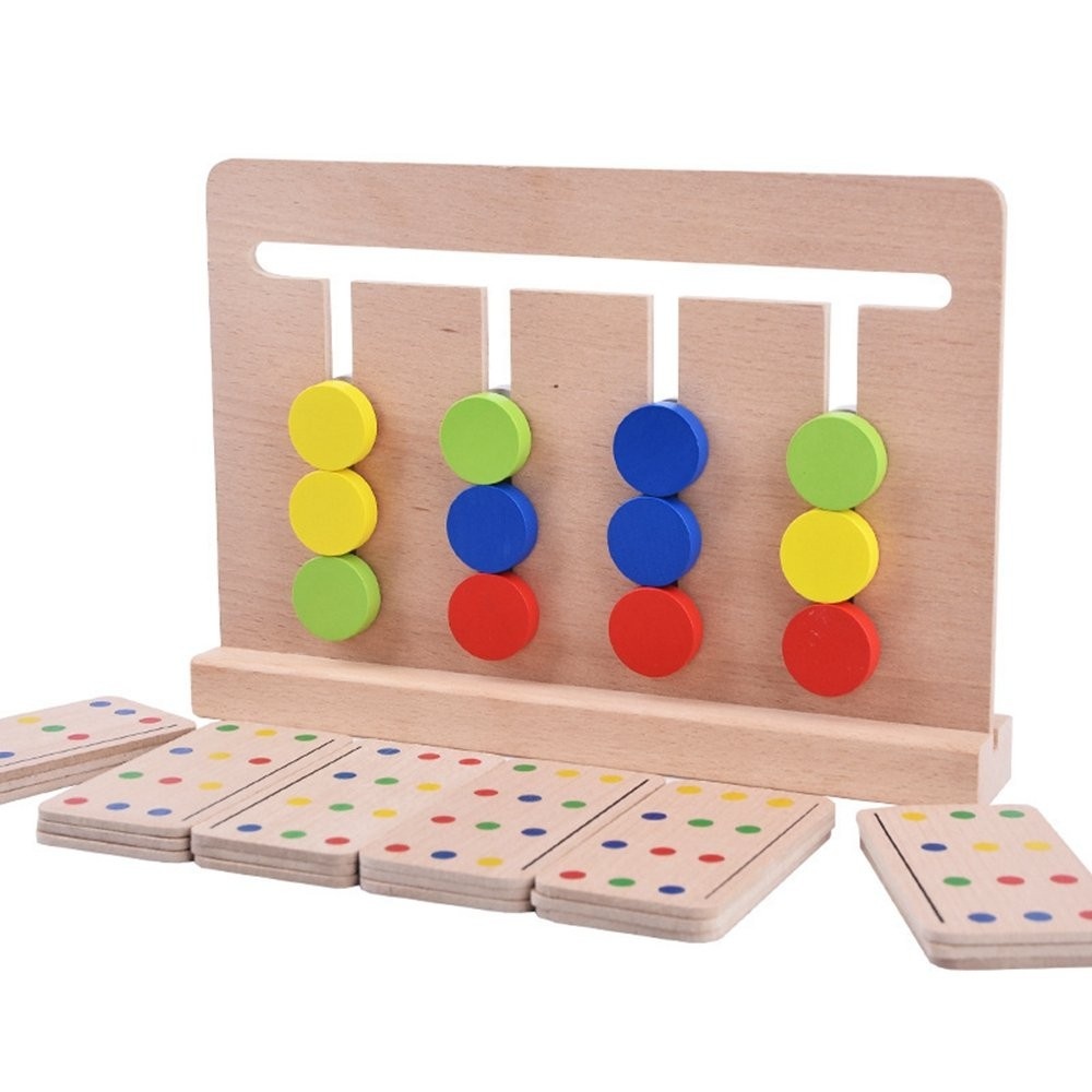 Joc Montessori Din Lemn Labirint Asociaza Culorile - 1 | YEO