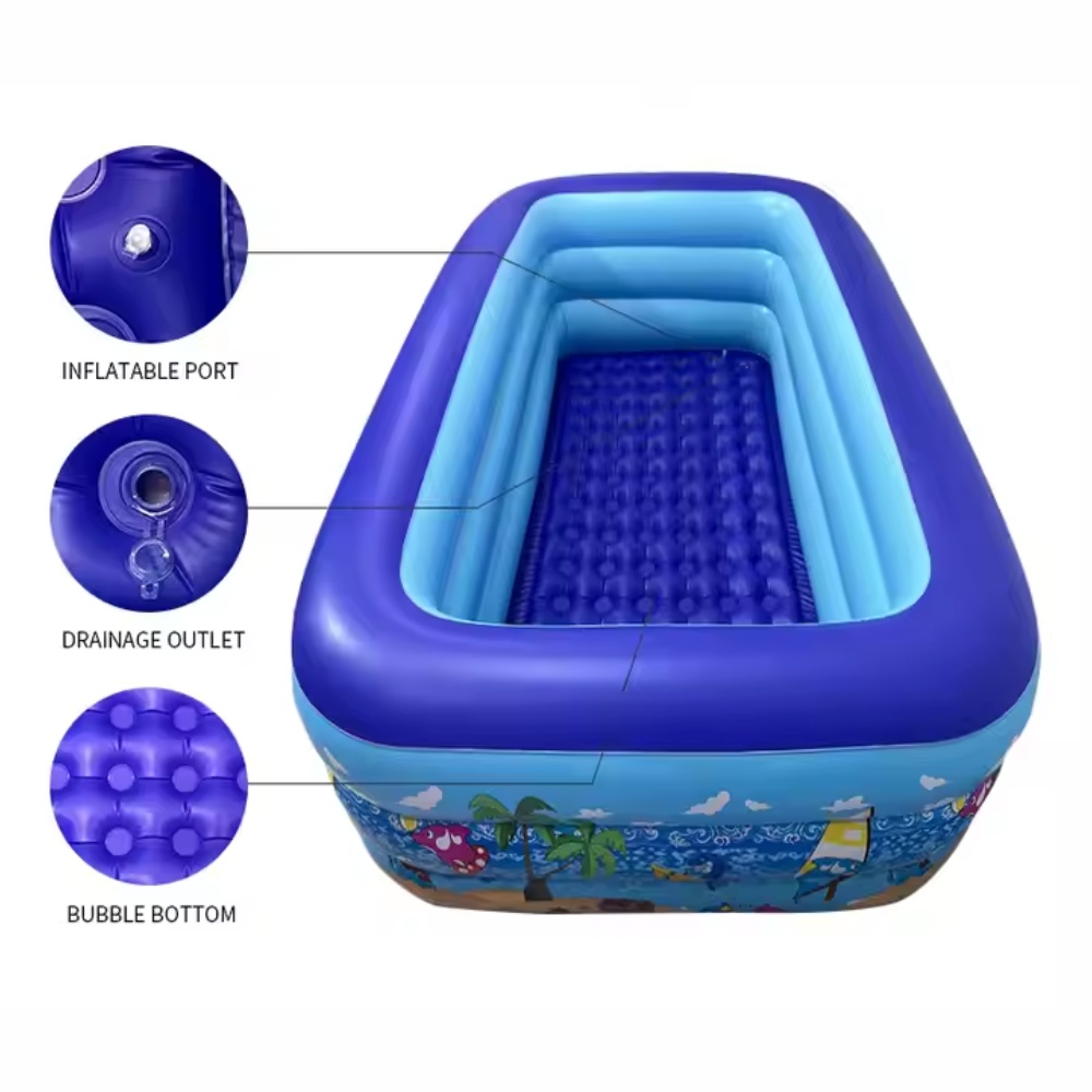 Piscina gonflabila cu podea gonflabila, dreptunghiulara 180 x 135 x 55 cm - 3 | YEO