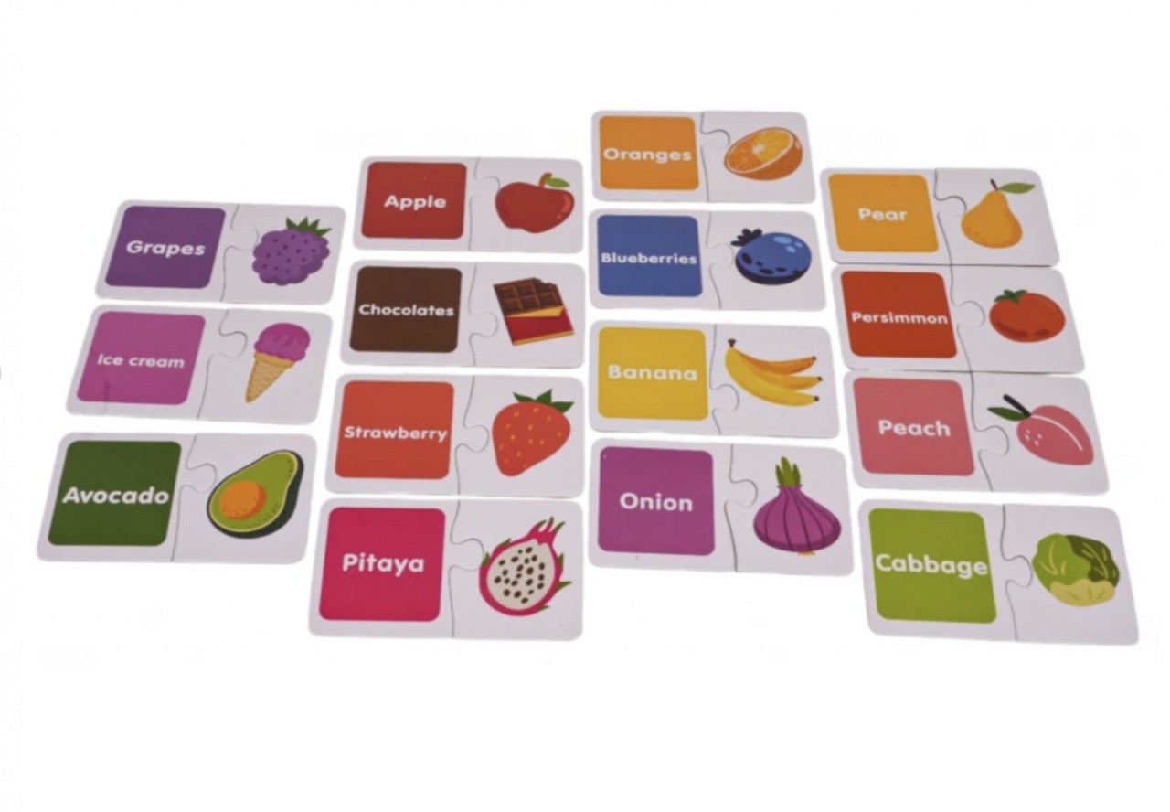 Puzzle educativ 30 piese mari Culori - Potrivim si invatam Culorile si Engleza - 2 | YEO