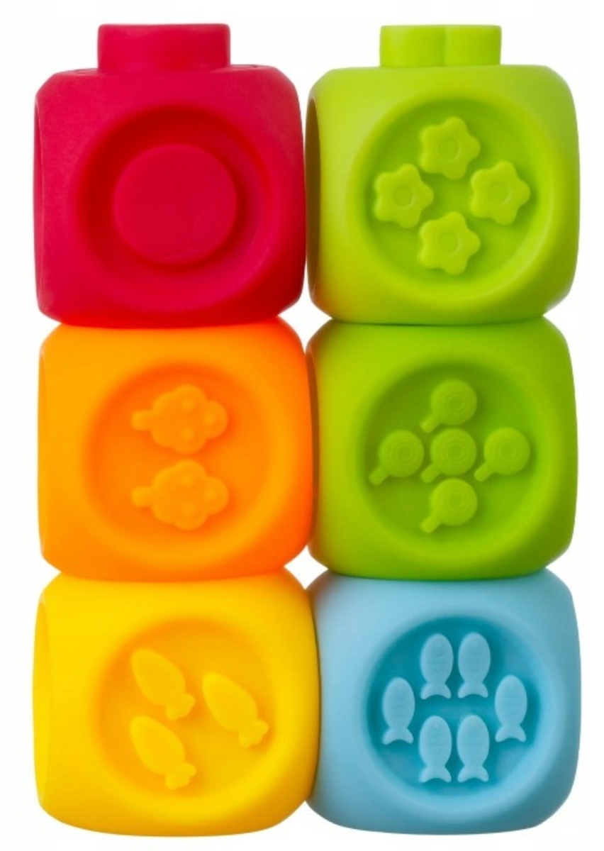 Set 6 cuburi cuplabile, cu cifre, pentru dentitie sau baita - 3 | YEO