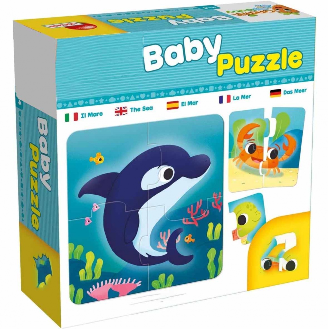 Set 8 Puzzle Copii Piese Mari Carton – Animale Marine
