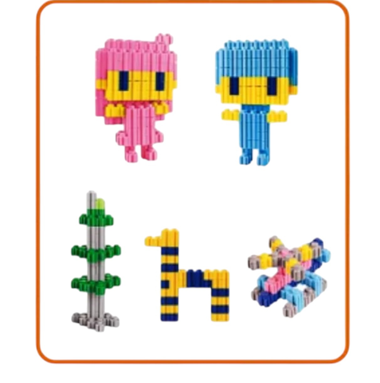 Set 84 piese constructie copii, plastic colorat - 1 | YEO