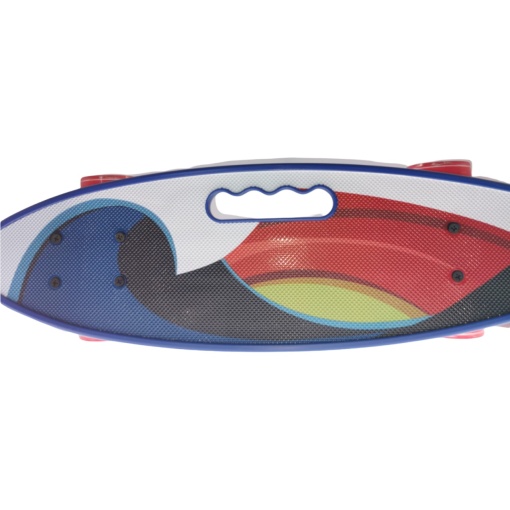 PennyBoard cu maner si lumini in roti, Abstract Blue
