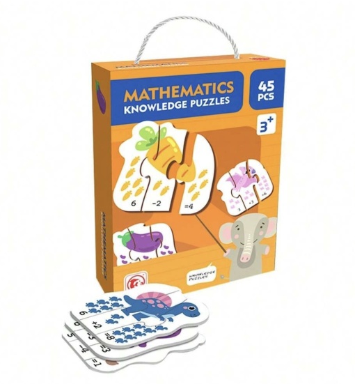 Puzzle educativ 45 piese mari Matematica – Invatam adunarea prin imagini