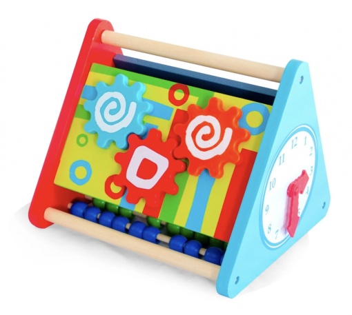 Centru de activitati 5 in 1 Montessori Piramida Triangle Box, 24 x 24 cm